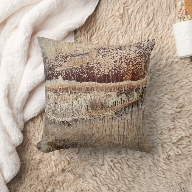 Date Palm Tree Trunk Texture Closeup Foto Image Kissen (Decke)