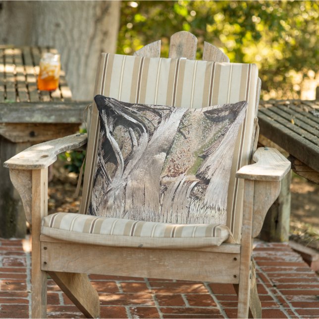 Date Palm Tree Trunk Texture Closeup Foto Image Kissen (Stuhl )