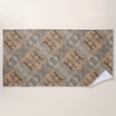 Date Palm Tree Trunk Texture Closeup Foto Image Strandtuch (Vorderseite)