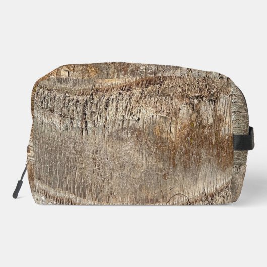 Date Palm Tree Trunk Texture Closeup Foto Image Waschbeutel (Rückseite)