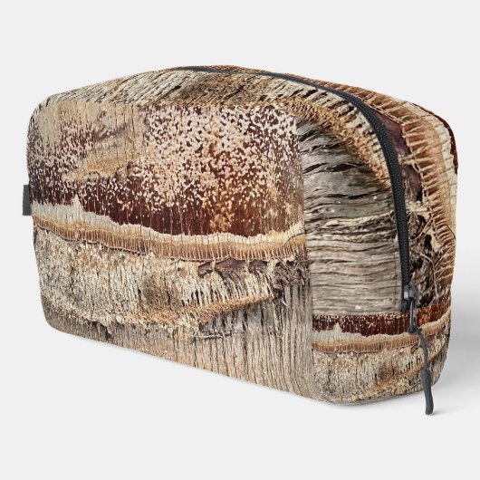 Date Palm Tree Trunk Texture Closeup Foto Image Waschbeutel (Rechte Ecke)