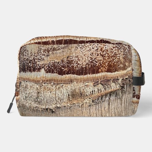 Date Palm Tree Trunk Texture Closeup Foto Image Waschbeutel (Rückseite)