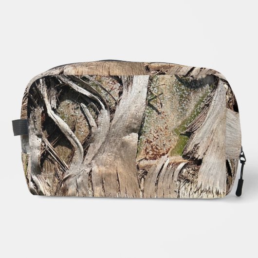 Date Palm Tree Trunk Texture Closeup Foto Image Waschbeutel (Vorderseite)