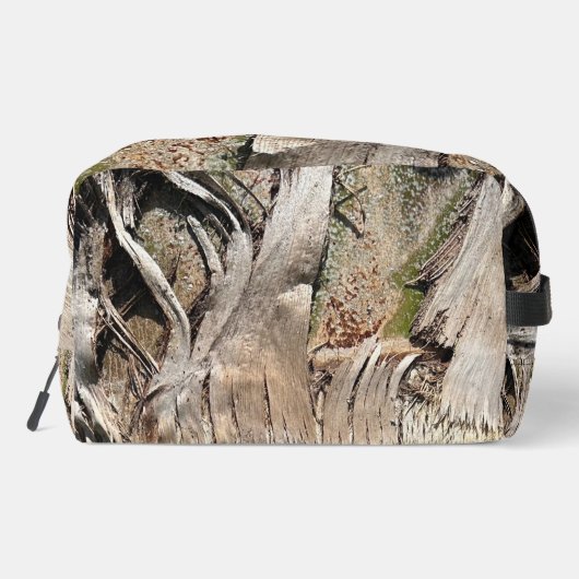 Date Palm Tree Trunk Texture Closeup Foto Image Waschbeutel (Rückseite)