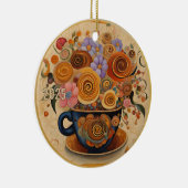 Dated Beautiful Modern Art Coffee Cup Ornament (Rechts)