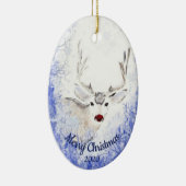 Dated Christmas Rentier Red-Nosed Animal Fun Keramikornament (Rechts)