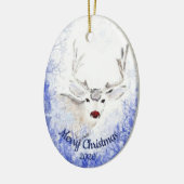 Dated Christmas Rentier Red-Nosed Animal Fun Keramikornament (Links)