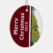 Dated Custom Foto Weihnachtsbaum Ornament (Rechts)