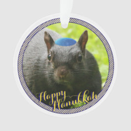 Dated ・ Happy Hanukkah ・ Funny Juwish Eichhörrel Ornament