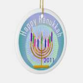 Dated Happy Hanukkah Keepake Ornament (Rechts)