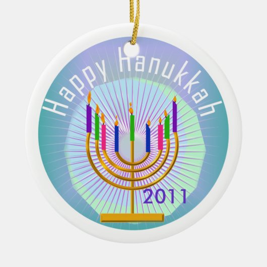 Dated Happy Hanukkah Keepake Ornament (Vorne)