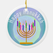 Dated Happy Hanukkah Keepake Ornament (Hinten)