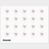 Dated Merry & Bright on White Holiday Stickers (Blatt)