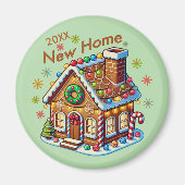 Dated New Zuhause Gingerbread House Magnet (Vorne)