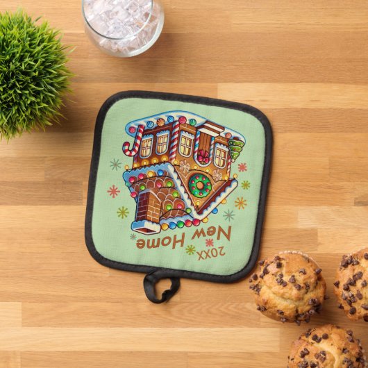 Dated New Zuhause Gingerbread House Topflappen (Oben Unten)