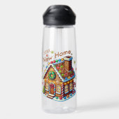 Dated New Zuhause Gingerbread House Trinkflasche (Rückseite)