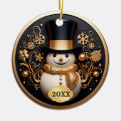 Dated Niedlich Snowman Weihnachtsschmuck (Vorne)