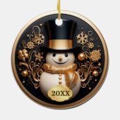 Dated Niedlich Snowman Weihnachtsschmuck (Hinten)