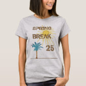 Dated Spring Break Palmen und Sunsert T-Shirt (Vorderseite)