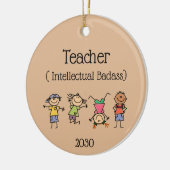 Dated Teacher and Intellectual Badass Fusion Zitat Keramik Ornament (Links)