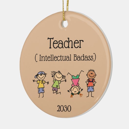 Dated Teacher and Intellectual Badass Fusion Zitat Keramik Ornament (Links)