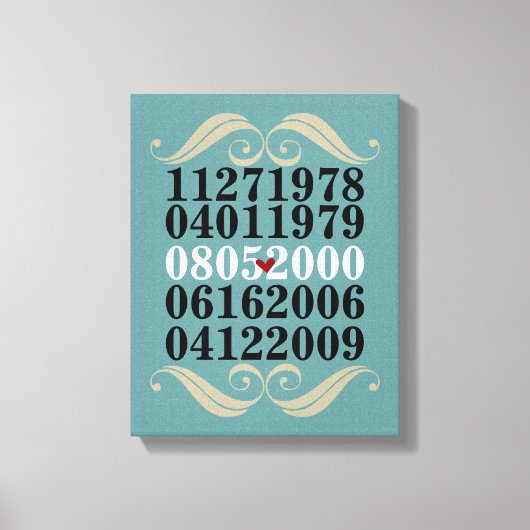 Dated Wall Art - 2 Children - Wrapped Canvas Leinwanddruck (Vorderseite)