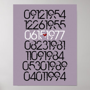 Dated Wall Art - Distressed Style - 4 Kinder Poster