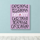 Dated Wall Art - Distressed Style - Wrapped Canvas Leinwanddruck (Insitu (Holzboden))