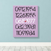 Dated Wall Art - Distressed Style - Wrapped Canvas Leinwanddruck (Insitu (Holzboden))