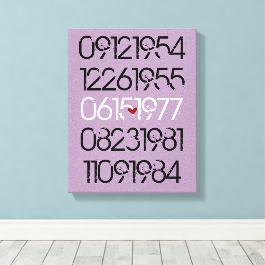 Dated Wall Art - Distressed Style - Wrapped Canvas Leinwanddruck (Insitu (Holzboden))