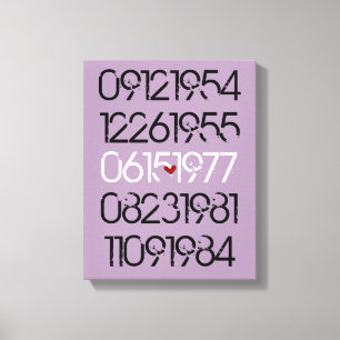 Dated Wall Art - Distressed Style - Wrapped Canvas Leinwanddruck