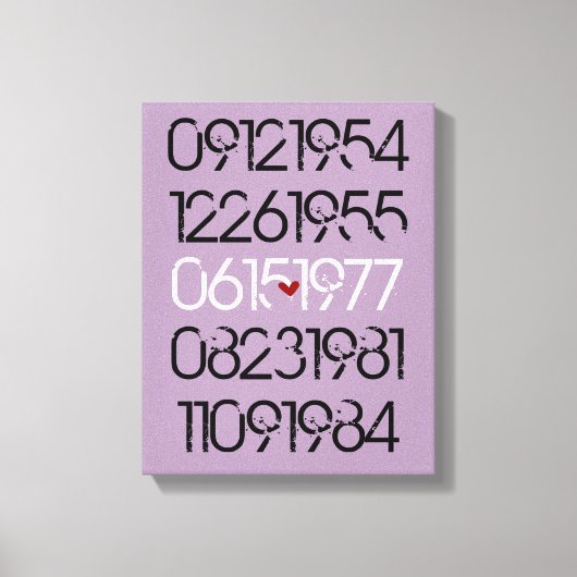 Dated Wall Art - Distressed Style - Wrapped Canvas Leinwanddruck (Vorderseite)