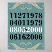 Dated Wall Art - Familien mit einem Kind Poster (Vorne)