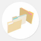 Dateien Runder Aufkleber (Vorderseite)