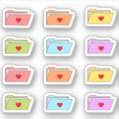 Dateiordner Office-Arbeitsorganisation für Dateipl Aufkleber (Vorderseite)