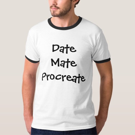 DateMate rufen ins Leben T-Shirt (Vorderseite)