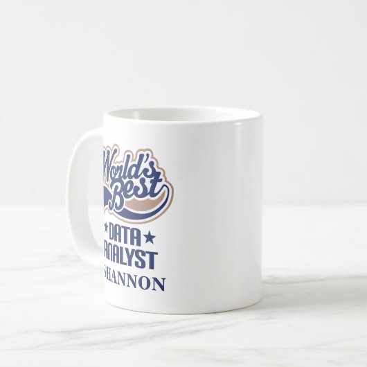 Daten-Analytiker-personalisiertes Tassen-Geschenk Kaffeetasse (Vorderseite Links)