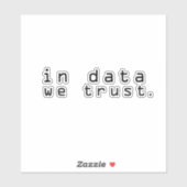 Daten, denen wir vertrauen aufkleber (Blatt)