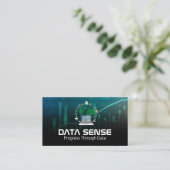 Daten Diagramme | Analyse Logo | Computer Visitenkarte (Stehend Vorderseite)