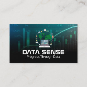 Daten Diagramme Analyse Logo Fintech KI Visitenkarte