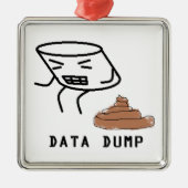 Daten-Dump Silbernes Ornament (Vorne)