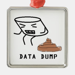 Daten-Dump Silbernes Ornament