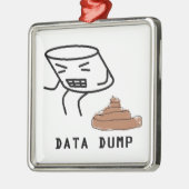 Daten-Dump Silbernes Ornament (Links)