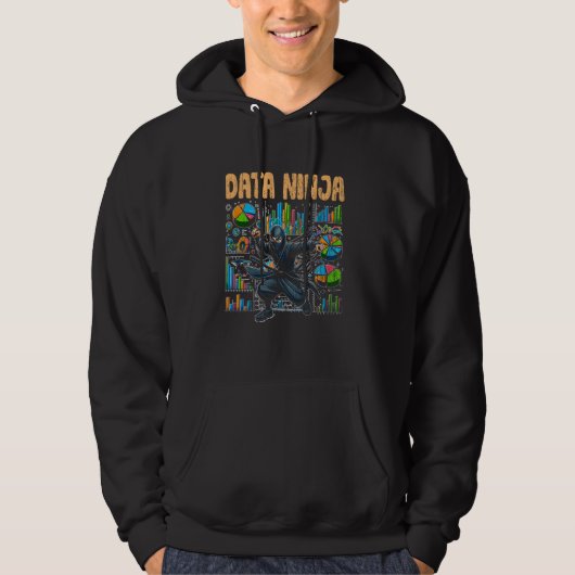 Daten Ninja Retro Data Science Deep Learning for D Hoodie (Vorderseite)