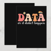 Daten oder es geschah nicht im Groovy, der Verhalt Einladung (Vorne/Hinten)