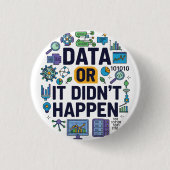 Daten oder es geschah nicht mit Analytik und Spaß Button (Vorderseite)