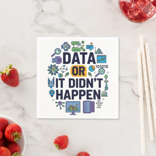 Daten oder es geschah nicht mit Analytik und Spaß Serviette (Beispiel)