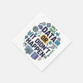 Daten oder es geschah nicht mit Analytik und Spaß Serviette (Ecke)