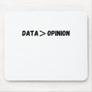 Daten sind größer als Meinungskleber Mousepad