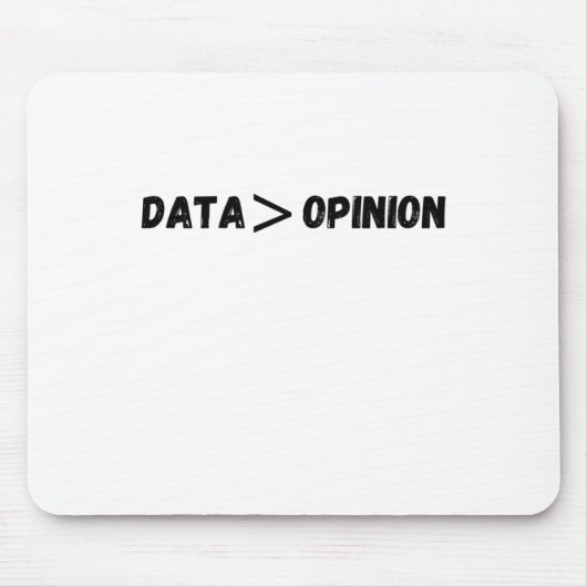Daten sind größer als Meinungskleber Mousepad (Vorne)